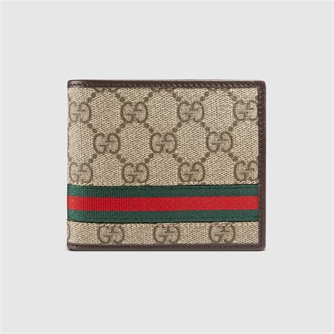 gucci gg supreme web bi fold wallet|vintage men Gucci bifold wallet.